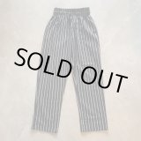画像: 【W28〜W32】カナダ製 chefwear ウエストゴム イージーパンツ ストライプ 黒白■ビンテージ オールド アメリカ古着