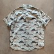 画像2: 【L】J.CREW カジキ コットン半袖シャツ 総柄■アメリカ古着 オールド ジェイクルー ボタンダウン 魚 (2)