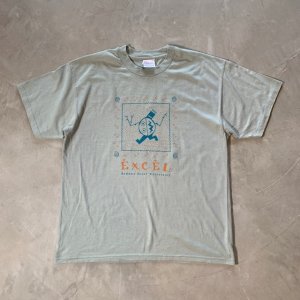 画像: 【L】90s Hanes プリントTシャツ グレー系 アースカラー■ビンテージ オールド アメリカ古着 アート コットン ヘインズ EXCEL エクセル