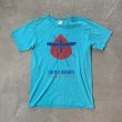 画像1: 【S or Ladies】mosquito 献血 プリントTシャツ 青■ビンテージ オールド アメリカ古着 サックスブルー GILDAN ギルダン コットン 蚊 (1)