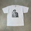 画像1: 【XL】90s USA製 JERZEES フォトプリントTシャツ 白黒■ビンテージ オールド アメリカ古着 写真 アート モノクロ アコーディオン 音楽 (1)