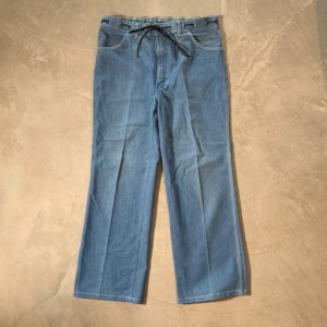 画像: 【〜W36】Wrangler 85112MS ストレッチデニムパンツ ライトブルー■ビンテージ オールド アメリカ古着 フレア ラングラー フリーサイズ