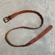 画像4: 【W34〜W38】Eddie Bauer メッシュ レザーベルト 茶色■ビンテージ オールド アメリカ古着 エディーバウアー フリーサイズ No.8 (4)