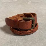 画像: 【W34〜W38】Eddie Bauer メッシュ レザーベルト 茶色■ビンテージ オールド アメリカ古着 エディーバウアー フリーサイズ No.8