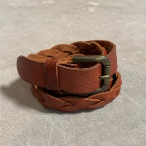画像: 【W34〜W38】Eddie Bauer メッシュ レザーベルト 茶色■ビンテージ オールド アメリカ古着 エディーバウアー フリーサイズ No.8