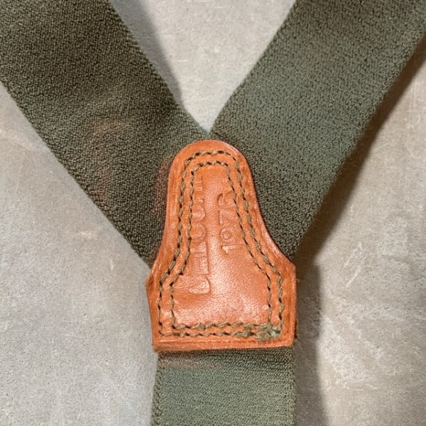 画像2: 【Free】70s オランダ軍 Y型 サスペンダー■ビンテージ オールド アメリカ古着 レザー×ゴム フリーサイズ ミリタリー No.1 (2)
