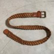 画像4: 【Free 〜W38 104cm】UNKNOWN メッシュ レザーベルト 茶色■ビンテージ オールド アメリカ古着 フリーサイズ No.7 (4)