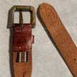 画像7: 【W34〜W38】Eddie Bauer メッシュ レザーベルト 茶色■ビンテージ オールド アメリカ古着 エディーバウアー フリーサイズ No.8 (7)