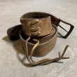 画像2: 【W36〜W44】UNKNOWN ハンドメイドバックル付き レザーベルト 茶色■ビンテージ アンティーク オールド アメリカ古着 手彫り (2)