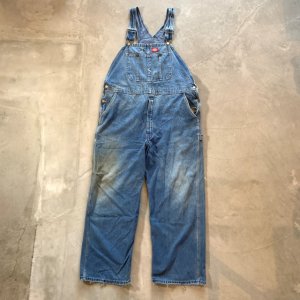画像: 【W42】Dickies デニム オーバーオール■ビンテージ オールド レトロ アメリカ古着 ディッキーズ ワークウェア ビッグサイズ