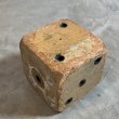 画像7: 【11.5cm】UNKNOWN ハンドメイド ウッド ダイス サイコロ オブジェ■ビンテージ アンティーク レトロ アメリカ雑貨 木製 フォークアート (7)