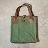 画像: 【36cm×35cm】90s Barbour キャンバス地 トートバッグ オリーブ■ビンテージ オールド 古着 バブアー イングランド