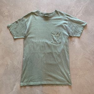 画像: 【M】90s USA製 Columbia ポケットTシャツ スモーキーグリーン■ビンテージ オールド アメリカ古着 コロンビア コットン シングルステッチ