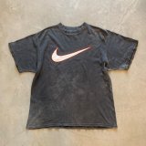画像: 【M】90s USA製 NIKE プリントTシャツ ブラック 黒フェード■ビンテージ オールド アメリカ古着 ナイキ ロゴ スウォッシュ