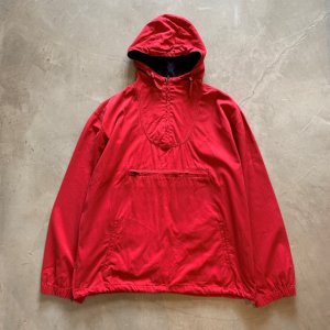 画像: 【M(L/XL相当)】Polo Ralph Lauren アノラックパーカー ジャケット 赤無地■ビンテージ オールド レトロ アメリカ古着 コットン