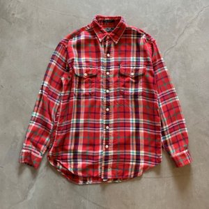 画像: 【BOYS L(メンズS相当)】Polo Ralph Lauren 長袖ネルシャツ 赤チェック■ビンテージ オールド アメリカ古着 ボーイズ ラルフローレン