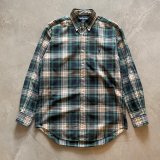画像: 【S/M】Ralph Lauren ボタンダウン 長袖シャツ 緑タータンチェック■ビンテージ オールド アメリカ古着 ポロ ラルフローレン