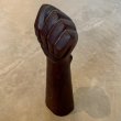 画像3: 【36cm】特大 ウッド フィグサイン ハンドサイン オブジェ■ビンテージ アンティーク レトロ アメリカ雑貨 拳 手 木製 木彫り アート (3)