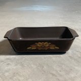 画像: 【13.6cm×27.5cm×6.7cm】USA製 アンカーホッキング ベーキングパン 茶色■ビンテージ アンティーク アメリカ雑貨 器 ファイヤーキング