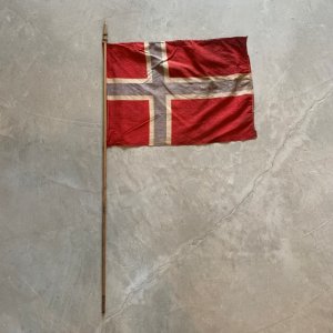 画像: 【29cm×41cm】ノルウェー国旗 フラッグ■ビンテージ アンティーク 北欧雑貨 インテリア 店舗什器 40s-50s