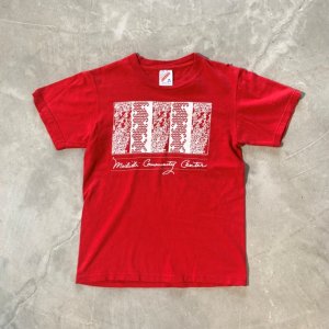 画像: 【Kids】90s JERZEES オールコットン プリントTシャツ 赤■ビンテージ オールド アメリカ古着 子供服 キッズ アート