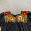 画像2: 【Ladies】コットン 刺繍ワンピース チュニック ブラック 黒■ビンテージ レトロ アメリカ古着 花柄 レディース フォークロア メキシコ (2)