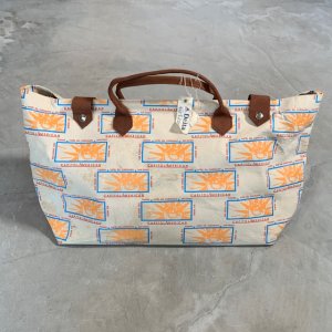 画像: 【31cm×63cm】USA製 AIR-TEX キャンバス トートバッグ 総柄■ビンテージ オールド アメリカ古着 プリント入り 旅行鞄