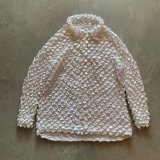 画像: 【Ladies】UNKNOWN ポップコーントップス 長袖シャツ 白無地■ビンテージ オールド レトロ アメリカ古着 レディース ブラウス