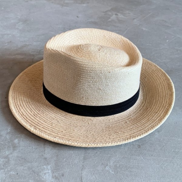 画像2: 【58cm】グアテマラ製 Handwoven 中折れ 麦わら帽子 ハット■ビンテージ オールド レトロ アメリカ古着 手編み (2)
