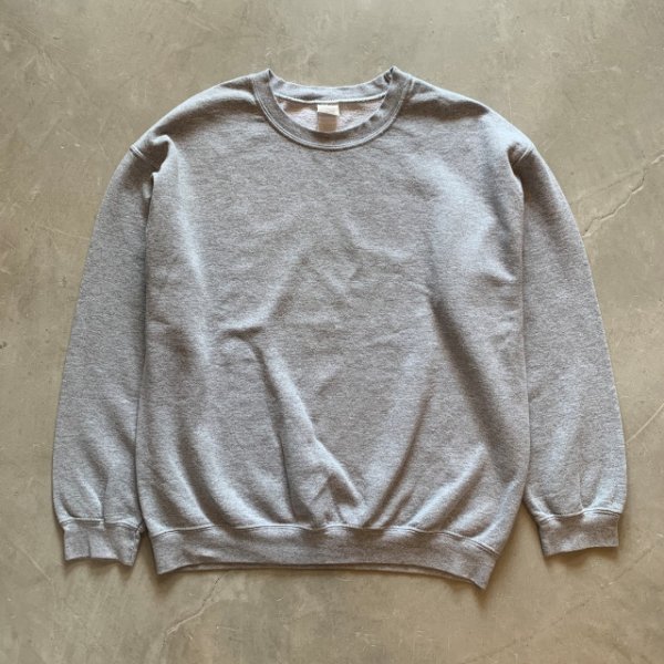 画像1: 【L/XL】GILDAN プレーンスウェット ライトグレー 無地■アメリカ古着 ギルダン ビッグサイズ トレーナー (1)