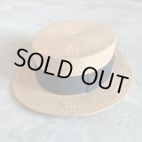 画像: 【55cm】JAPAN VINTAGE「NEW STYLE」カンカン帽■ビンテージ アンティーク オールド 大正 昭和レトロ 古着 麦わら帽子 ハット
