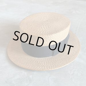 画像: 【55cm】JAPAN VINTAGE「NEW STYLE」カンカン帽■ビンテージ アンティーク オールド 大正 昭和レトロ 古着 麦わら帽子 ハット