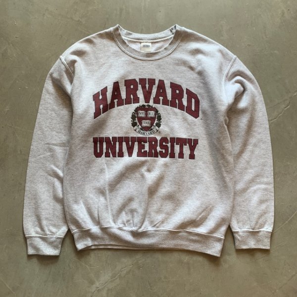 画像1: 【M】GILDAN ハーバード大学 カレッジプリント スウェット ライトグレー■ビンテージ オールド アメリカ古着 ギルダン トレーナー (1)