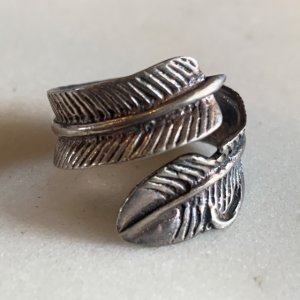 画像: 【13号-14号】925刻印 フェザー シルバーリング■ビンテージ アンティーク 指輪 アクセサリー インディアンジュエリー 羽根