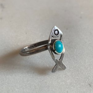 画像: 【13号】魚モチーフ シルバーリング■ビンテージ アンティーク 指輪 ジュエリー アクセサリー インディアン ネイティブアメリカン