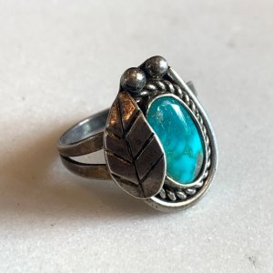 画像: 【13号】リーフモチーフ シルバーリング■ビンテージ アンティーク 指輪 アクセサリー インディアンジュエリー ターコイズ ナバホ