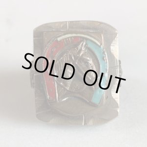 画像: 【23号】50s メキシカンリング バイカーリング ホースシュー■ビンテージ アンティーク 指輪 アクセサリー ブラス 馬 馬蹄 蹄鉄