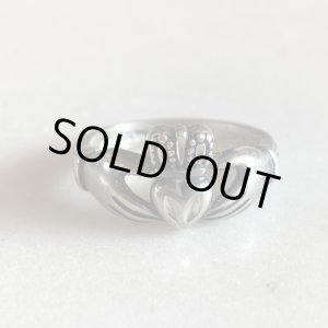 画像: 【11号】STERLING刻印 クラダリング シルバーリング■ビンテージ アンティーク 指輪 アクセサリー アイルランド ケルト ピンキー