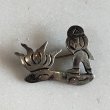 画像1: 【2.3cm×3.1cm】925刻印 メキシコ製 シルバーピンズ■ビンテージ アンティーク ピンバッチ ブローチ メキシカン ソンブレロ (1)