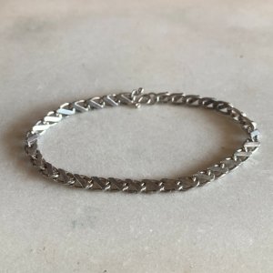 画像: 【18.4cm】UNKNOWN チェーン シルバーブレスレット■ビンテージ アンティーク アクセサリー レトロ 喜平 925