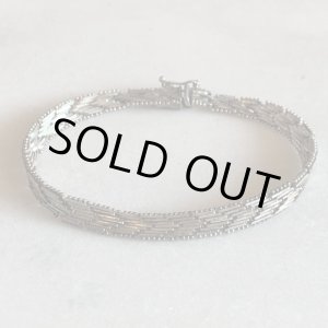 画像: 【19.8cm】ITALY刻印 ロック式 シルバーブレスレット■ビンテージ アンティーク アクセサリー レトロ イタリア製 925刻印