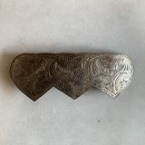 画像: 【10.2cm×3.6cm】UNKNOWN 3連 ハート型 バレッタ■ビンテージ アンティーク EU ブロカント レディース ヘアアクセサリー シルバー色