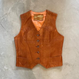画像: 【Ladies】メキシコ製 Beau-Geste レザーベスト ブラウン 茶色■ビンテージ オールド レトロ アメリカ古着 レディース 70s ウエスタン
