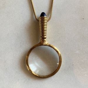画像: 【直径3.8cm】MONET ルーペ ペンダント■ビンテージ アンティーク調 雑貨 虫眼鏡 ネックレス インテリア アクセサリー