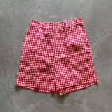 画像: 【W27】PADDLE and SADLE キュロット ショートパンツ 赤白 総柄■ビンテージ オールド アメリカ古着 レディース ショーツ 60s/70s