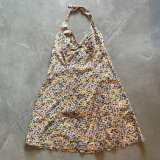 画像: 【Ladies】70s Caron ホルターネック キャミソール 黄色 花柄■ビンテージ レトロ アメリカ古着 レディース ワンピース コットン