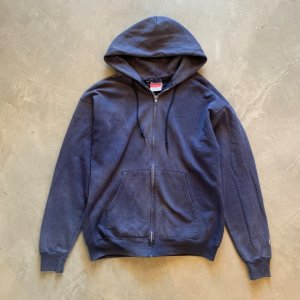 画像: 【M】メキシコ製 Champion ジップアップ スウェットパーカー ネイビー フェード■ビンテージ アメリカ古着 2000s チャンピオン トレーナー