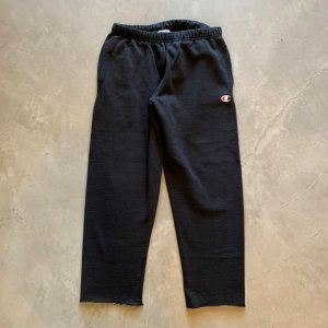 画像: 【L W32〜W36】Champion カットオフ スウェットパンツ ブラック 黒無地■アメリカ古着 チャンピオン ポケット付き
