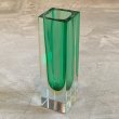画像5: 【15.0cm】イタリア製 MURANO ムラノガラス フラワーベース グリーン 緑■ビンテージ アンティーク ヨーロッパ雑貨 インテリア 花瓶 (5)