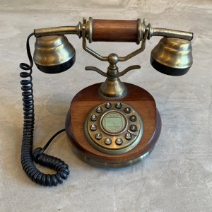 画像: 【19.5cm】USA プッシュ式 テレフォン 電話機■ビンテージ アンティーク レトロ アメリカ雑貨 オフィス雑貨 インテリア